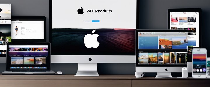 Apple CEO presenting at WWDC 2025 conference stage.