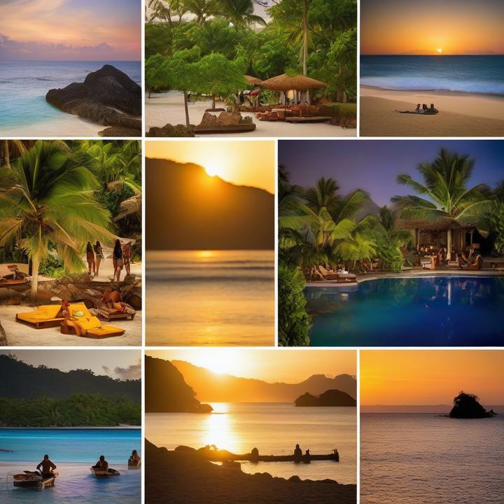 Contestants on 'Love Island' reality TV show interacting with each other.