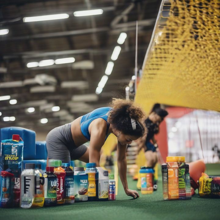 Electrolyte powders in various flavors and packaging on display.