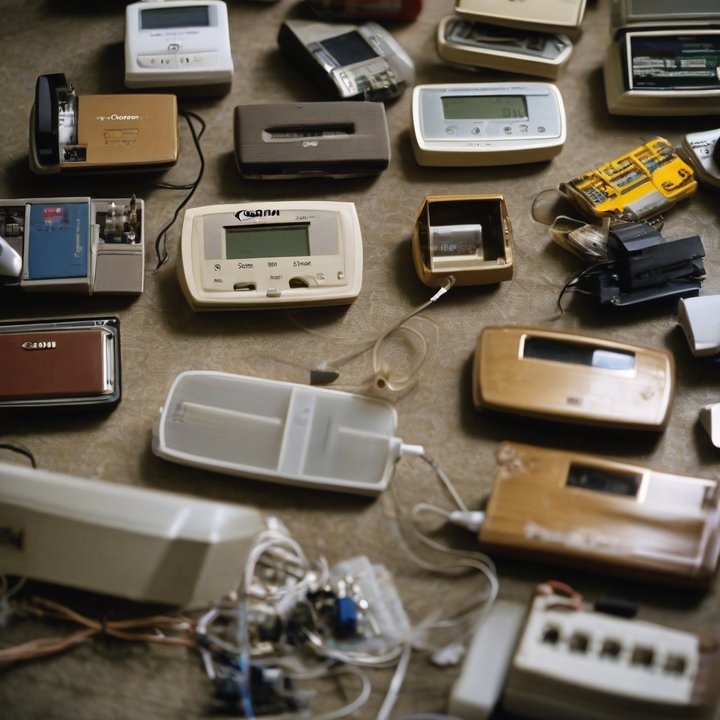 Person holding outdated Concha Sol hearing aids device.