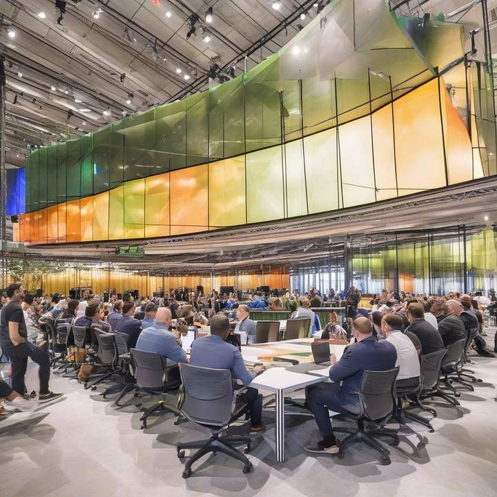 TechCrunch conference stage with speakers and audience in attendance.