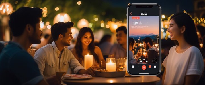 Tinder users arranging double dates on mobile devices together.