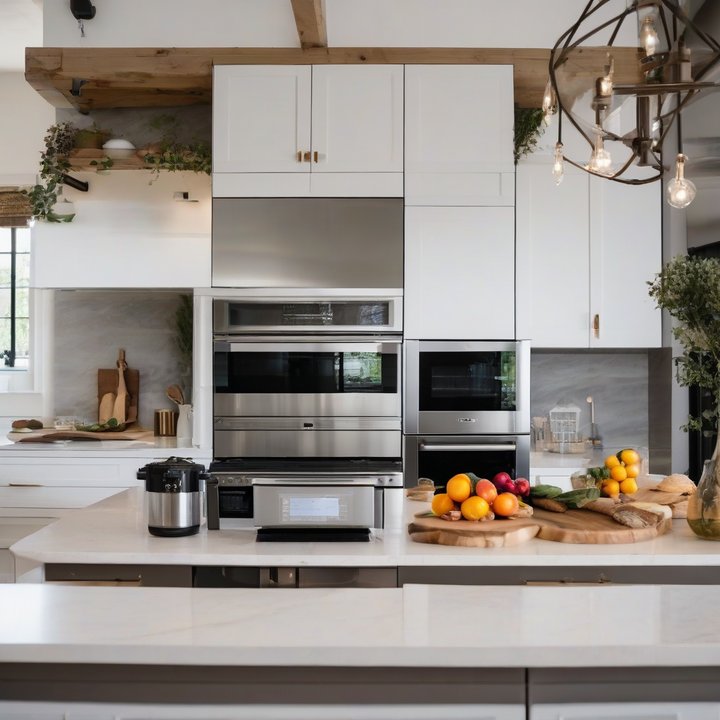 Tovala meal kit and smart oven in operation, cooking automated meal.