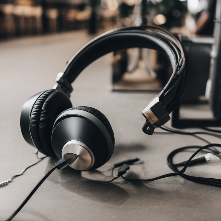 Assorted cheap headphones on a table for comparison review.