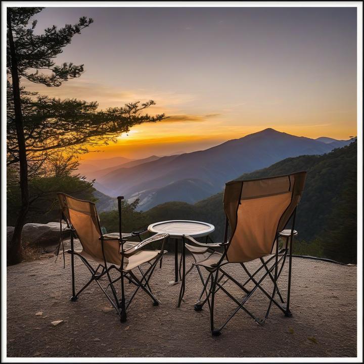 Camping chairs from Snow Peak, Kelty, and Helinox on outdoor display.