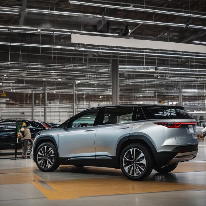 Electric vehicle production line halted due to canceled EV plans.