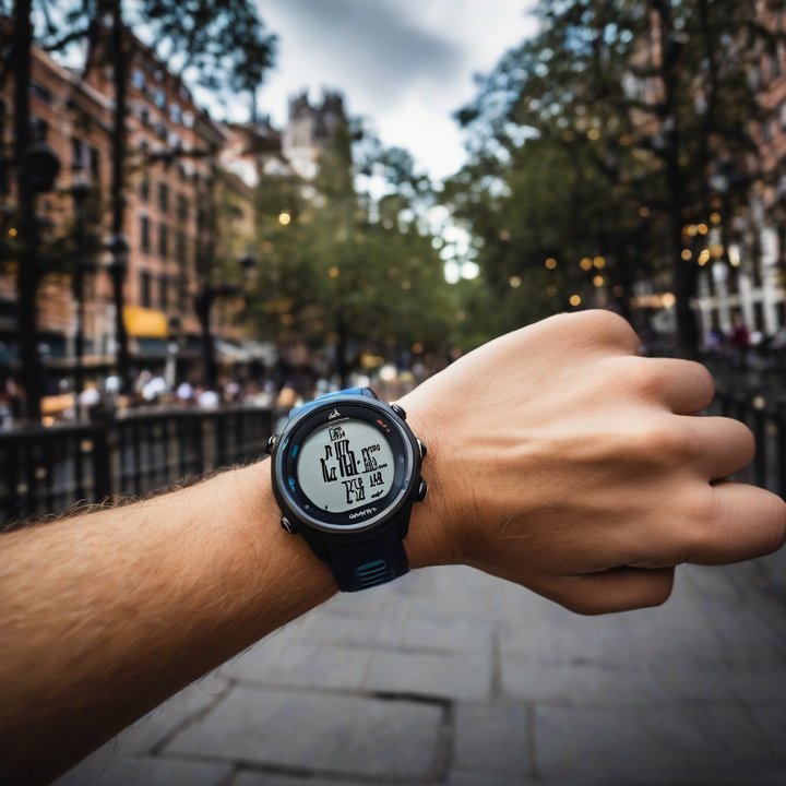 Garmin Forerunner 970 running watch on a person's wrist during exercise.