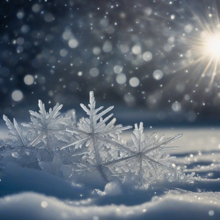 Ice crystals forming in space, exhibiting both order and chaotic structures simultaneously.