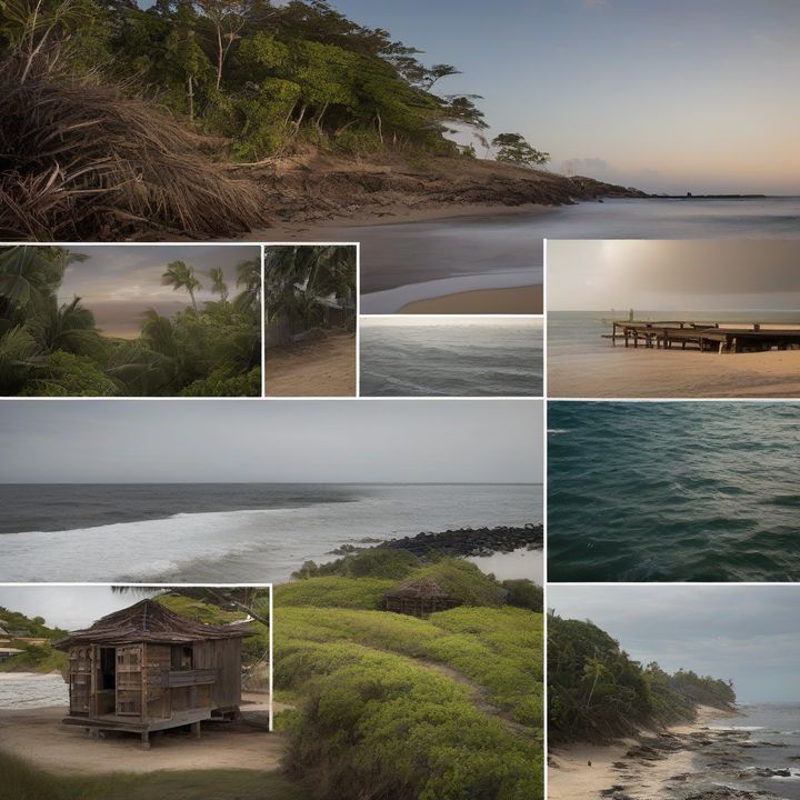 People evacuating island nation due to rising sea levels.