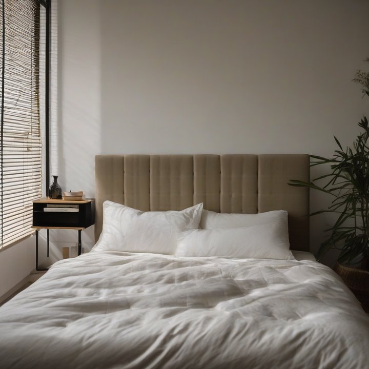 Person holding a modern mattress without a box spring.