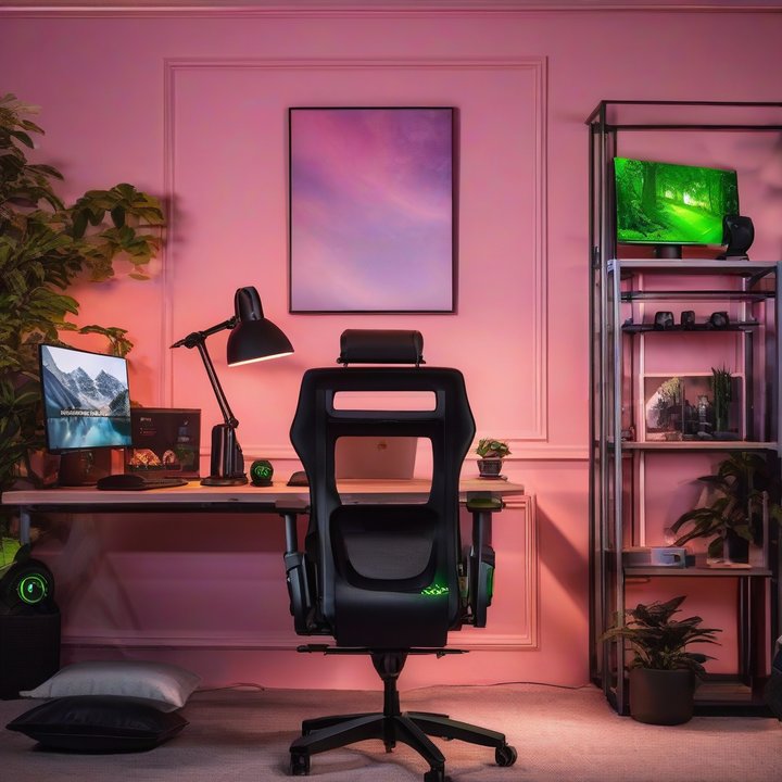 Razer Freyja haptic gaming cushion on display at tech event.