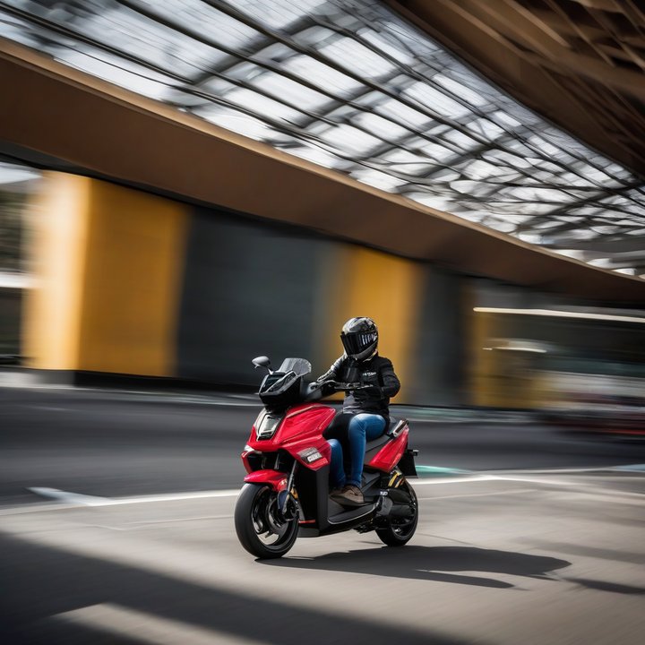 Turbo Escooter in action, attempting Guinness World Record speed run.