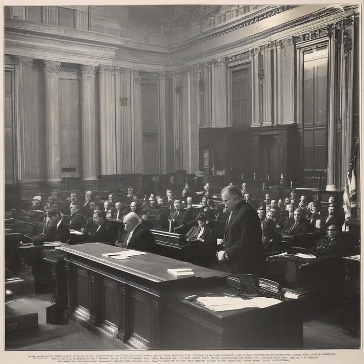 US Senator speaks at a podium during a press conference.
