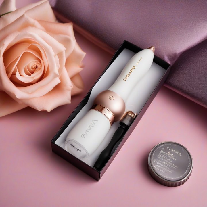 Waterproof wand vibrator, Le Wand Dive, on a flat surface.