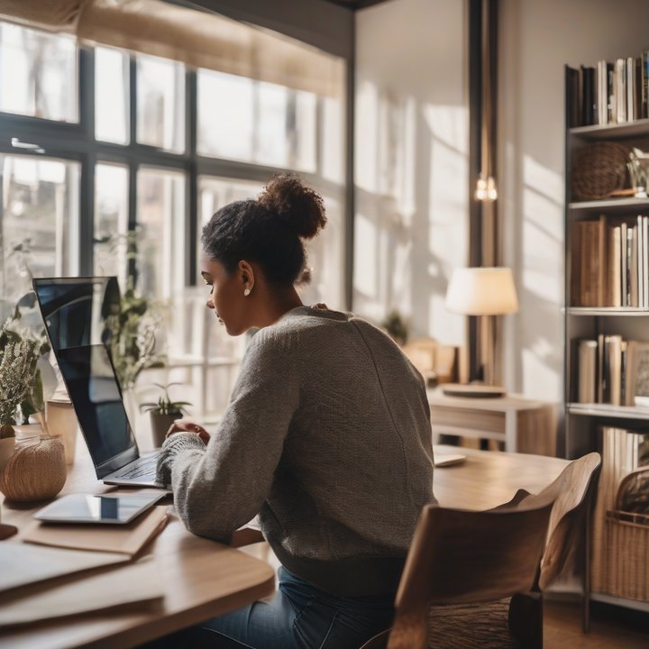 Google's AI system analyzing search history on a computer screen.