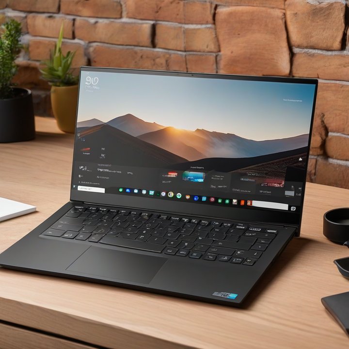 Lenovo IdeaPad 5i 2-in-1 laptop in use, keyboard and screen visible.