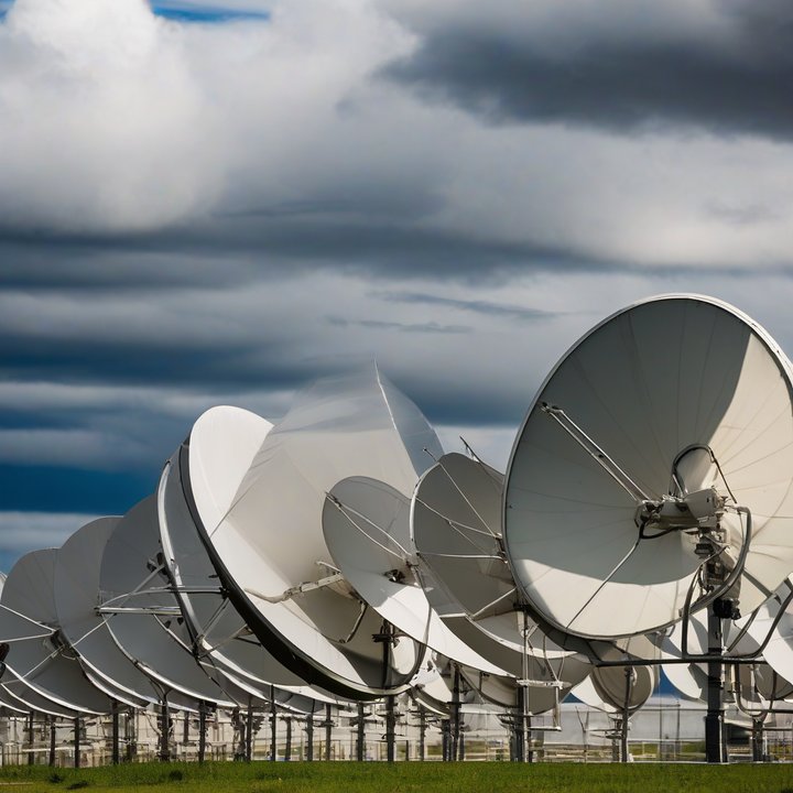 NOAA personnel deploying private company weather monitoring equipment outdoors.