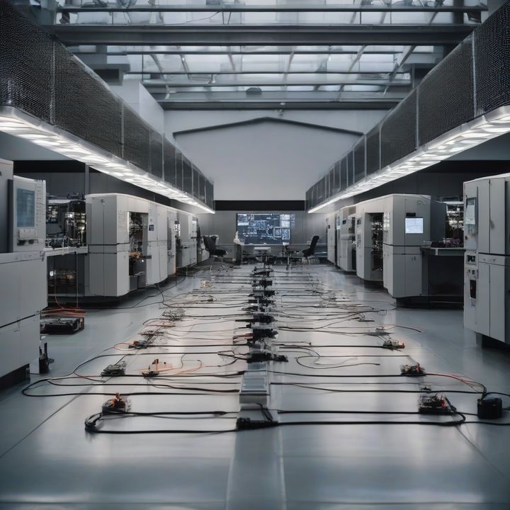 Researchers working on AI creativity in a tech laboratory setting.