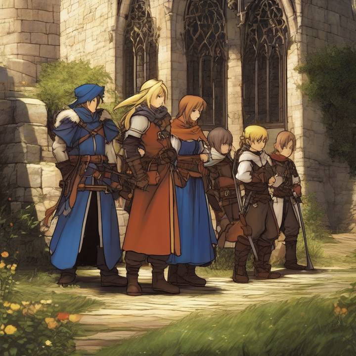 Characters from Final Fantasy Tactics engaged in battle on a grid-based field.