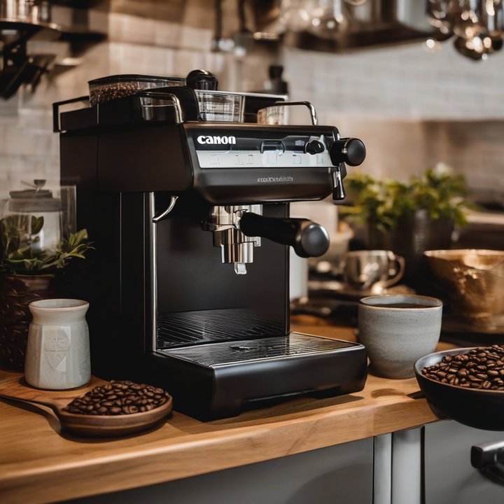 Meraki espresso machine with loose grind and parts scattered nearby.